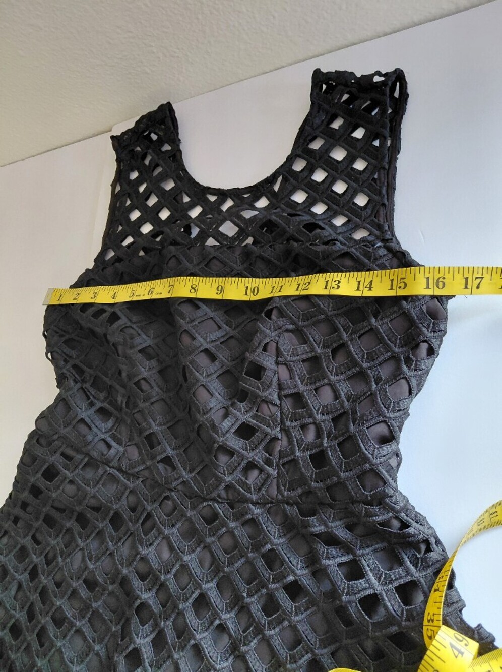 Milly Annemarie Lattice- Women's 6 Black Embroidered Handkerchief Dress NWT - Picture 10 of 15